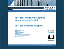 Tablet Screenshot of ancker-yachting.de